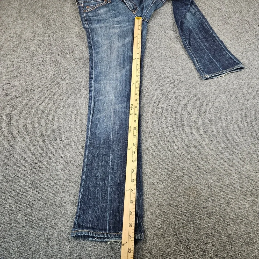 7 For All Mankind Roxy Bootcut Jeans Blue Wash Low Rise  P179080U-080U
